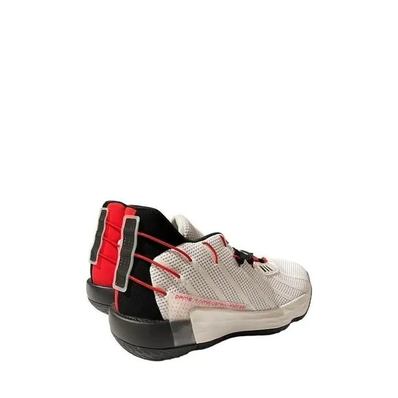 Adidas Dame 7 Mens Size 11 Basketball Shoe White Black Red Athletic Trainer