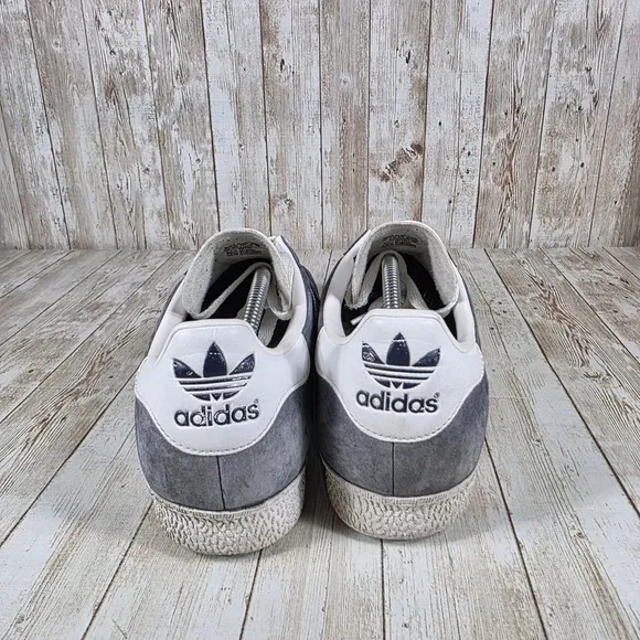 Adidas Gazelle Casual Suede Sneakers Blue White Stripes Mens Size 12