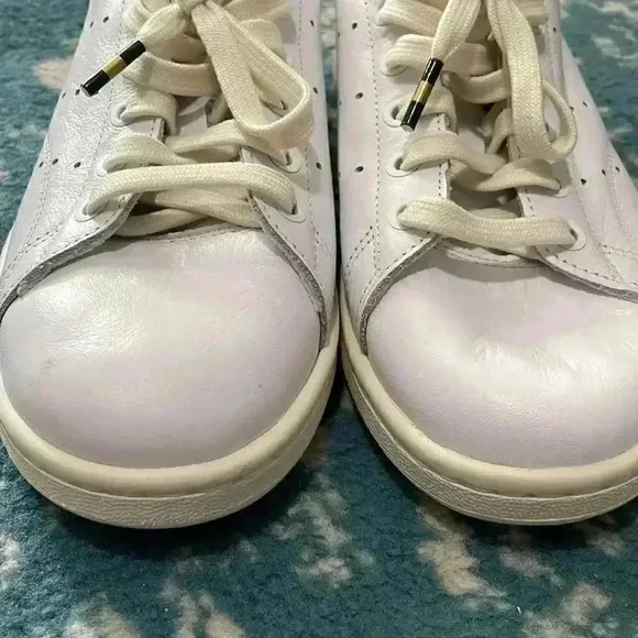Adidas gold foil Stan Smith leather sneakers male 4.5 women 6.5 NWOB