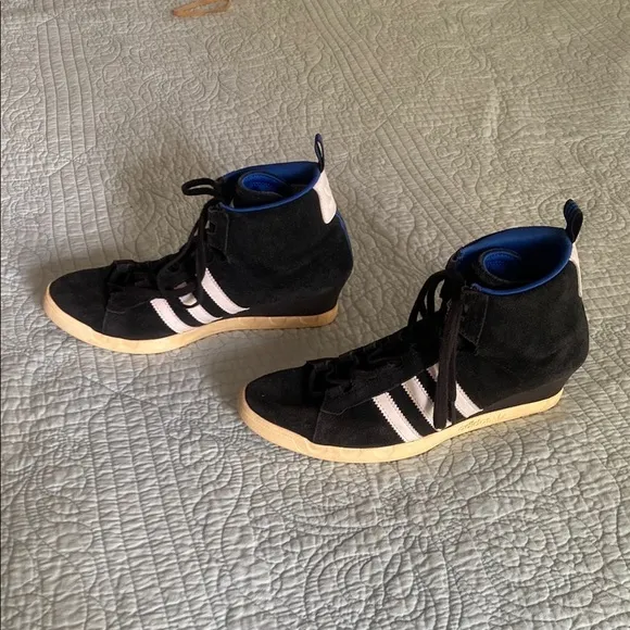 Adidas High-Top Wedges - Suede