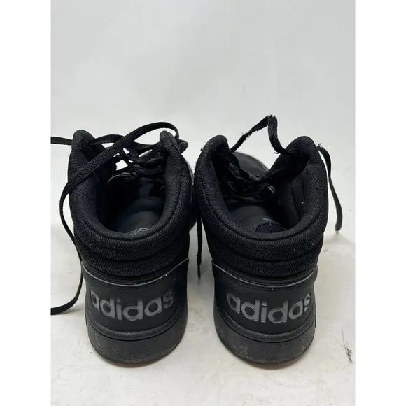 adidas Hoops 3.0 High Sneakers Basket Gym Leather Black Mens 12 Model  GV6683