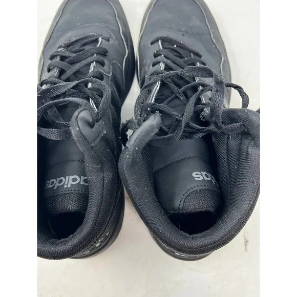 adidas Hoops 3.0 High Sneakers Basket Gym Leather Black Mens 12 Model  GV6683