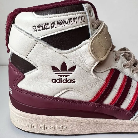Adidas Men Forum 84 High Cuts &amp; Slices Pull Red White And Burgundy Size:9.5