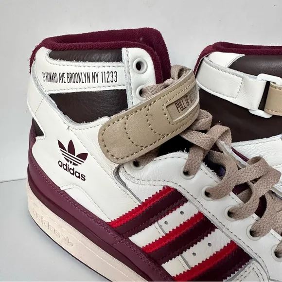 Adidas Men Forum 84 High Cuts &amp; Slices Pull Red White And Burgundy Size:9.5