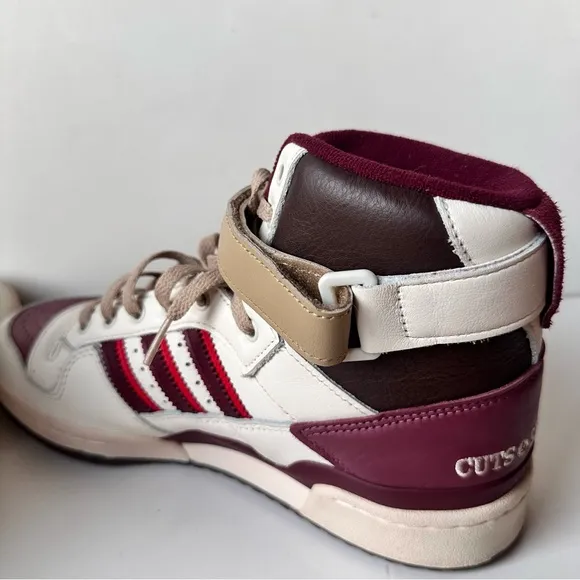 Adidas Men Forum 84 High Cuts &amp; Slices Pull Red White And Burgundy Size:9.5