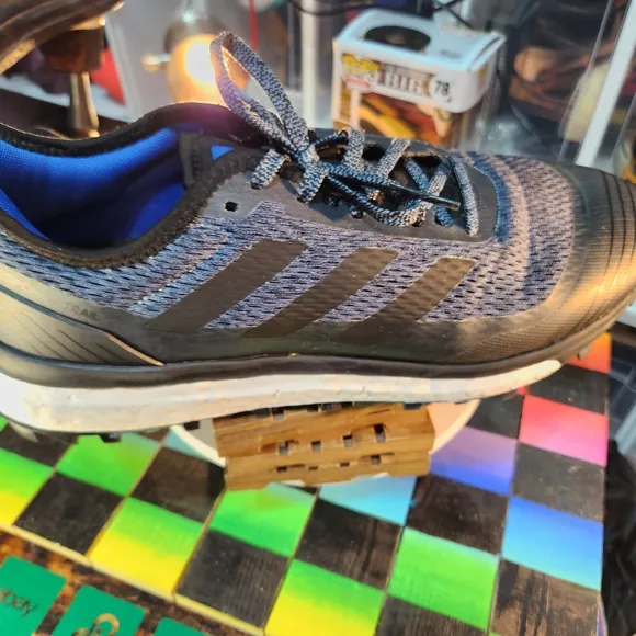 Adidas Men's Black and Blue Sneakers