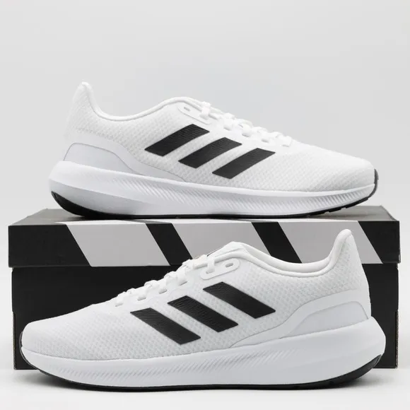 Adidas Men's Breathable Cushion Runfalcon 3 Low Running Shoes White Size 9