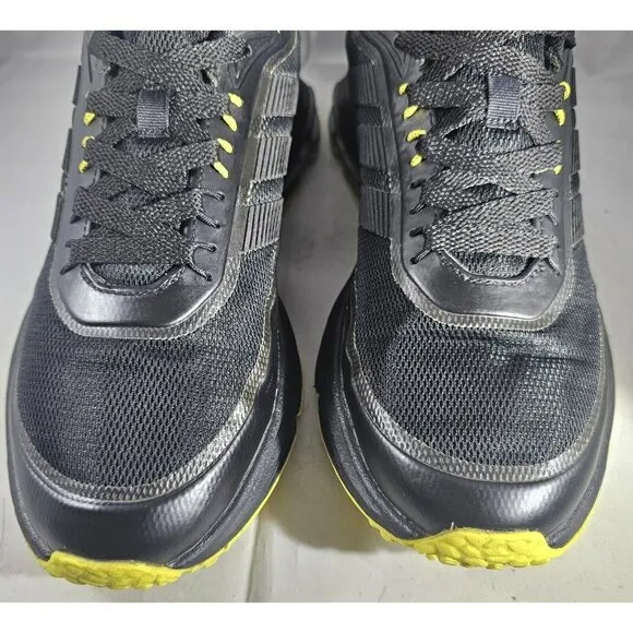 Adidas Men's Quadcube  Black/Yellow Athletic Trainers Sneakers Size 6.5