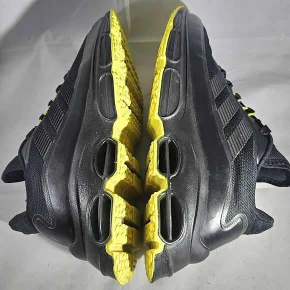 Adidas Men's Quadcube  Black/Yellow Athletic Trainers Sneakers Size 6.5