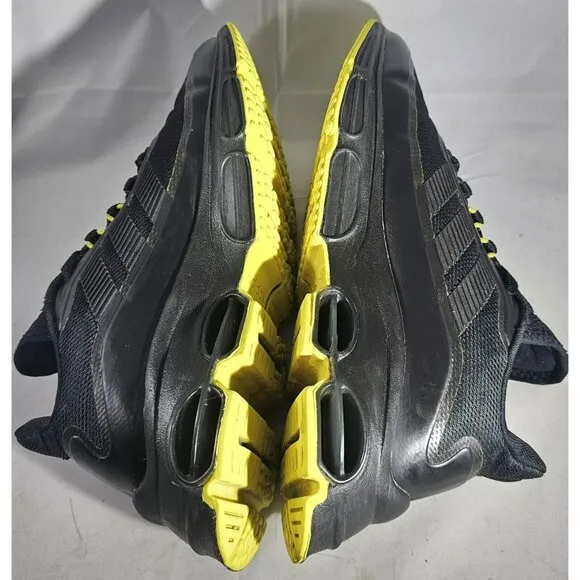 Adidas Men's Quadcube  Black/Yellow Athletic Trainers Sneakers Size 6.5