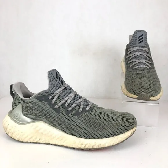 Adidas Men's Size 11 Alphaboost Silver Grey Three Metallic Running Shoes