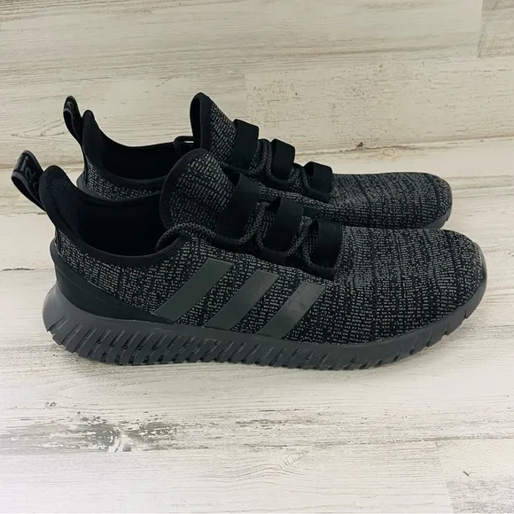 adidas Men’s Size 13 Kaptia Black/Gray Running, Training Casual Knit Shoes