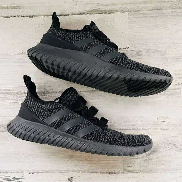 adidas Men’s Size 13 Kaptia Black/Gray Running, Training Casual Knit Shoes