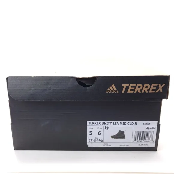 Adidas Mens Terrex Unity Leather Mid COLD.RDY Hiking Olive Black Size 5 GZ3936