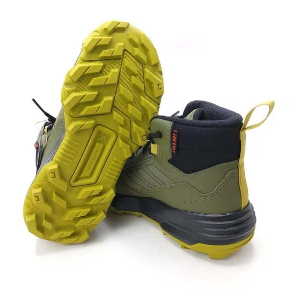 Adidas Mens Terrex Unity Leather Mid COLD.RDY Hiking Olive Black Size 5 GZ3936