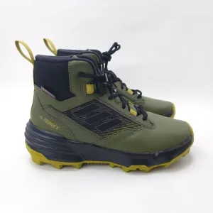 Adidas Mens Terrex Unity Leather Mid COLD.RDY Hiking Olive Black Size 5 GZ3936