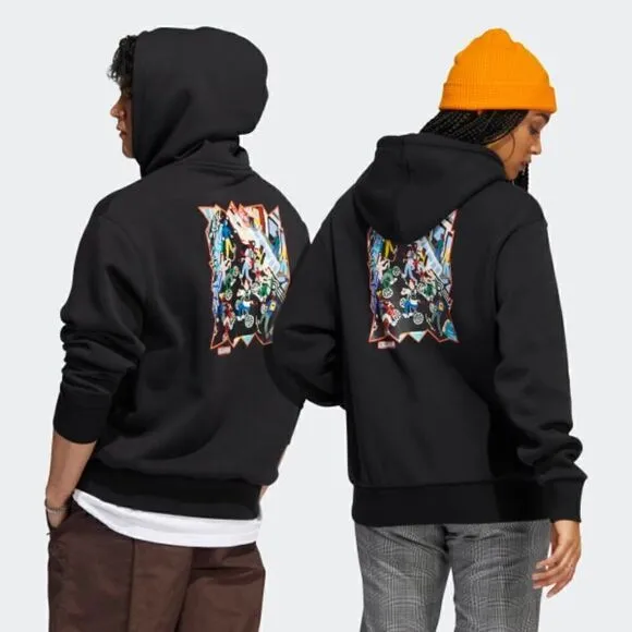 Adidas Mettz Mobbing Hoodie Skateboarding Artist Men's S Black HM9358 Painting