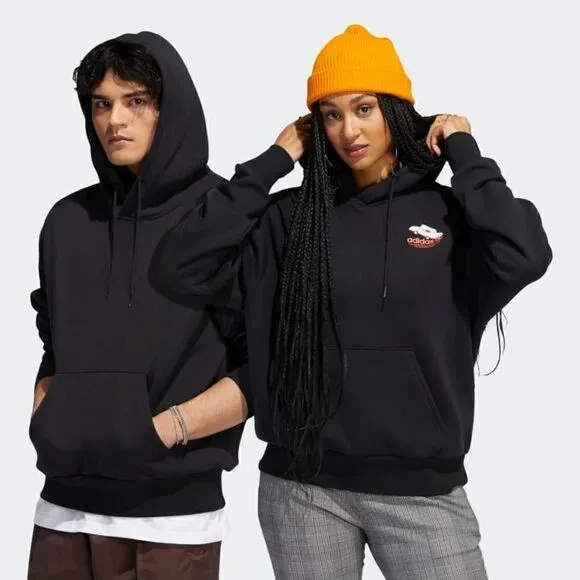 Adidas Mettz Mobbing Hoodie Skateboarding Artist Men's S Black HM9358 Painting