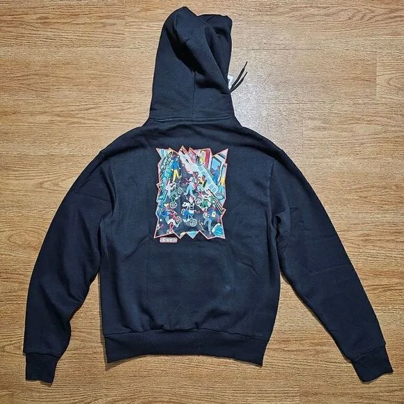 Adidas Mettz Mobbing Hoodie Skateboarding Artist Men's S Black HM9358 Painting