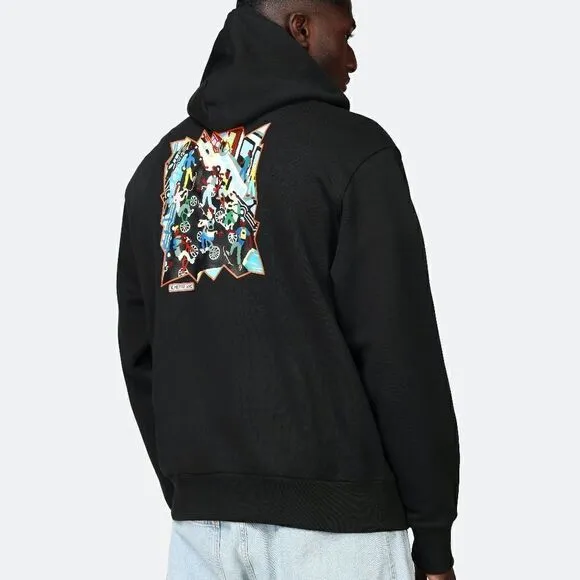 Adidas Mettz Mobbing Hoodie Skateboarding Artist Men's S Black HM9358 Painting