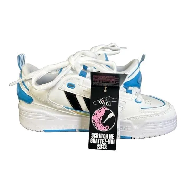 Adidas Original's ADI2000 Lifestyle Shoes Kid's Unisex White/Pulse Blue Size 7‎