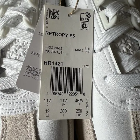 Adidas Originals Retropy Suede Boost White Gum Sneakers Retro HR1421 Men's 12