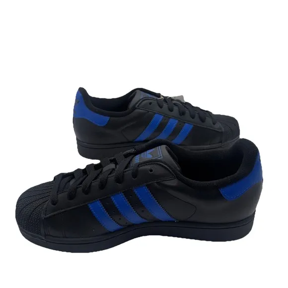 Adidas ORIGINALS SUPERSTAR II Men's Casual shoes - Blue and Black - Size M9.5