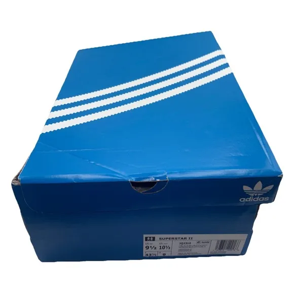 Adidas ORIGINALS SUPERSTAR II Men's Casual shoes - Blue and Black - Size M9.5