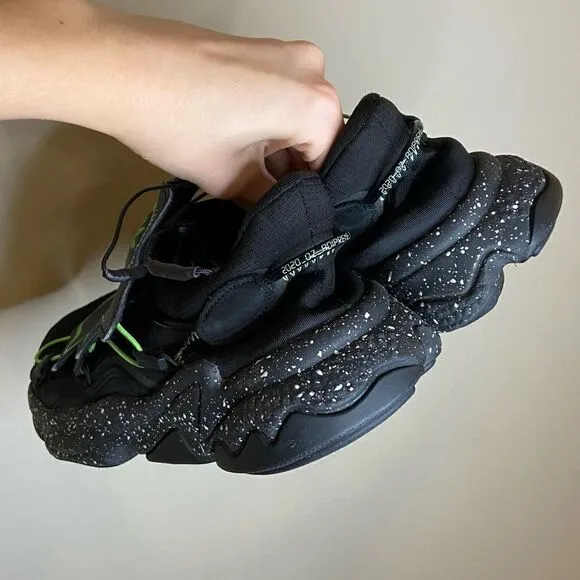Adidas Ozweego Lace Up Black Sneakers Size 7