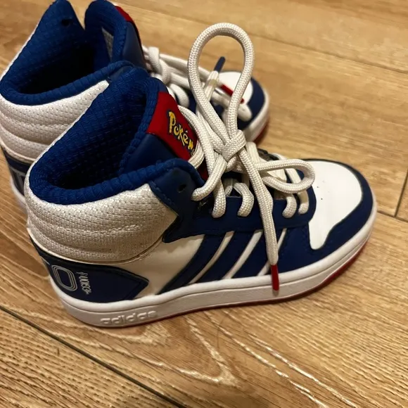 Adidas Pokemon Pikachu High Top Sneakers Kids Size 10.5