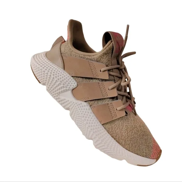 Adidas PROPHERE Athleisure Men 7 /Women 8.5 Khaki/Pink Chunky Platform Sneakers