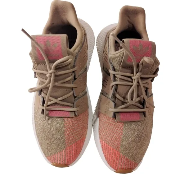Adidas PROPHERE Athleisure Men 7 /Women 8.5 Khaki/Pink Chunky Platform Sneakers