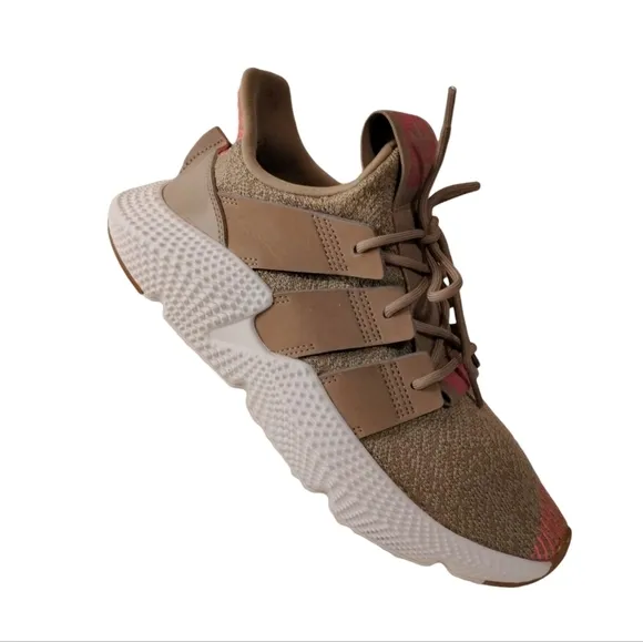 Adidas PROPHERE Athleisure Men 7 /Women 8.5 Khaki/Pink Chunky Platform Sneakers