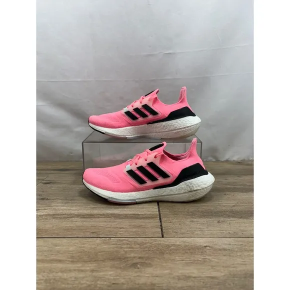 Adidas Running Shoes Ultraboost 22 Cushioned Athletic Pink Black Women's