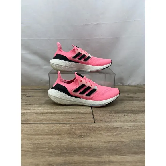 Adidas Running Shoes Ultraboost 22 Cushioned Athletic Pink Black Women's