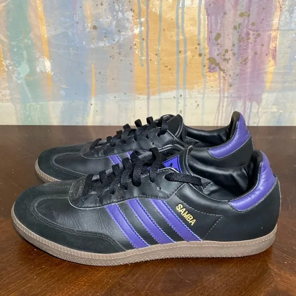 Adidas Samba OG 2010 Trainers Black and Purple Men's sneakers size 9