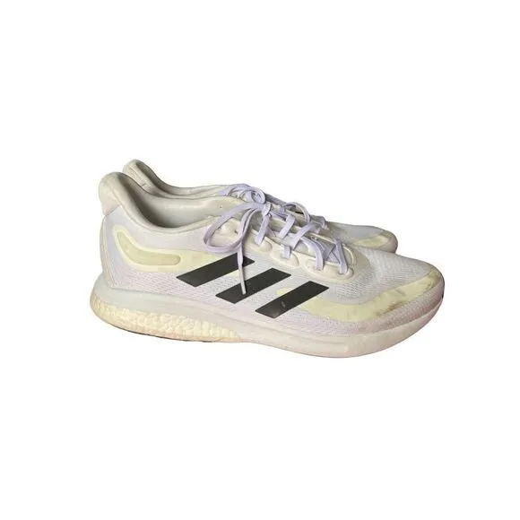 Adidas supernova men’s white and black running shoes size 11.5.