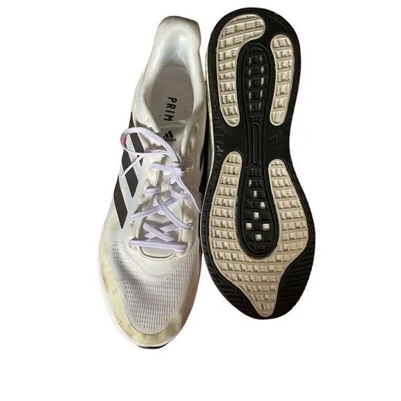 Adidas supernova men’s white and black running shoes size 11.5.
