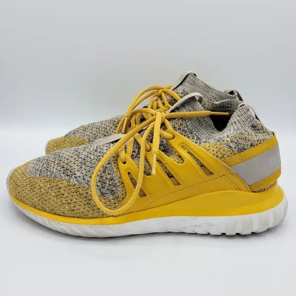 Adidas Tubular Nova Primeknit Sneakers Shoes St Nomad Yellow Granite Mens Size 9