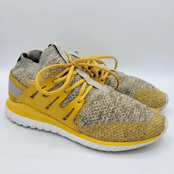 Adidas Tubular Nova Primeknit Sneakers Shoes St Nomad Yellow Granite Mens Size 9