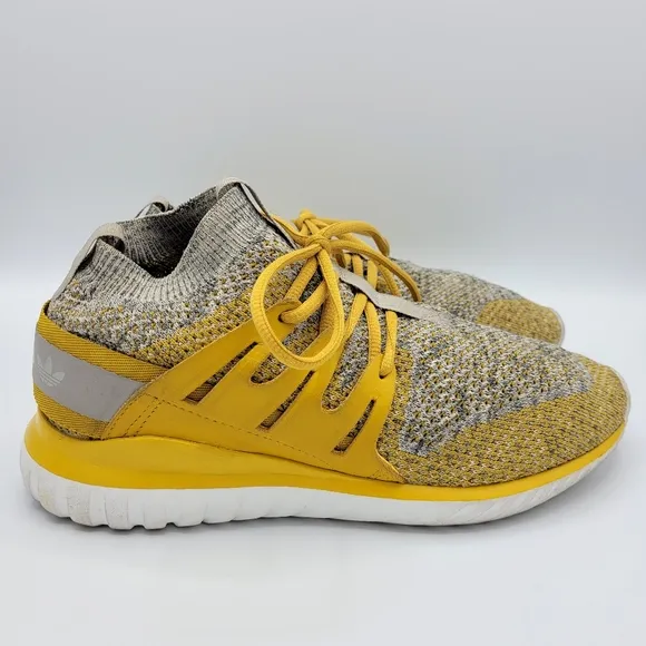 Adidas Tubular Nova Primeknit Sneakers Shoes St Nomad Yellow Granite Mens Size 9