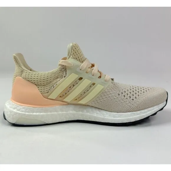 adidas Ultraboost 1.0 Womens Ecru Tint Cream Low Running Shoes Sneakers HQ4208