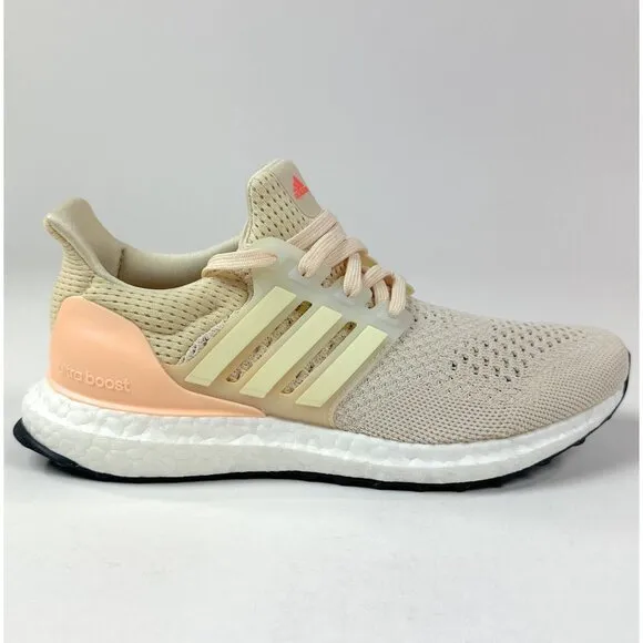 adidas Ultraboost 1.0 Womens Ecru Tint Cream Low Running Shoes Sneakers HQ4208