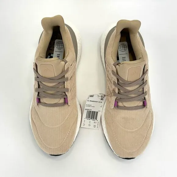 ADIDAS ULTRABOOST 22 TAN CORDUROY WALKING / RUNNING SHOES ATHLEISURE SNEAKERS🆕