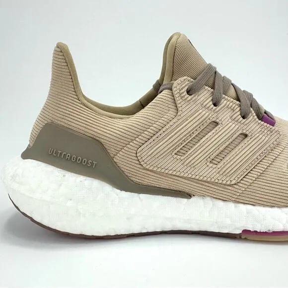 ADIDAS ULTRABOOST 22 TAN CORDUROY WALKING / RUNNING SHOES ATHLEISURE SNEAKERS🆕