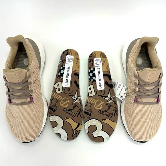 ADIDAS ULTRABOOST 22 TAN CORDUROY WALKING / RUNNING SHOES ATHLEISURE SNEAKERS🆕