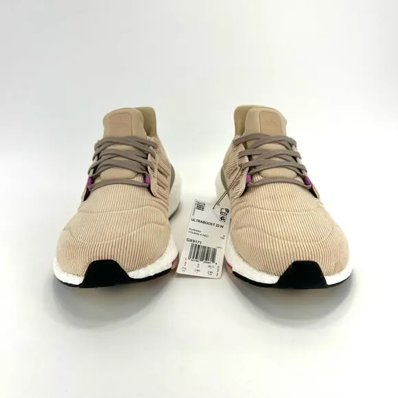 ADIDAS ULTRABOOST 22 TAN CORDUROY WALKING / RUNNING SHOES ATHLEISURE SNEAKERS🆕