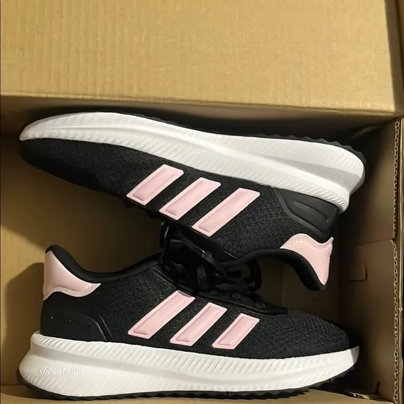Adidas Women's Black and Pink Running Shoes