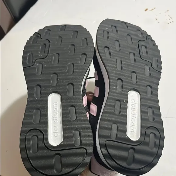 Adidas Women's Black and Pink Running Shoes