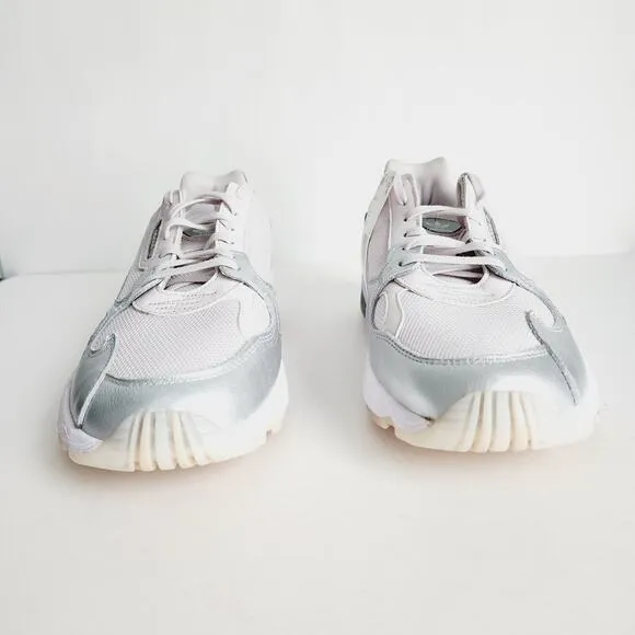 Adidas Women's Falcon Running Sneakers Size 9.5 White Silver Pink